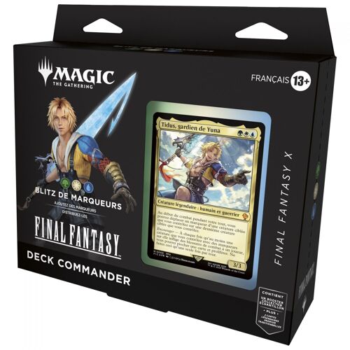 Magic: The Gathering Deck Commander Magic: The Gathering Final Fantasy X - Blitz De Marqueurs (Deck De 100 Cartes, Booster Collector Échantillon De 2 Cartes + Accessoires)