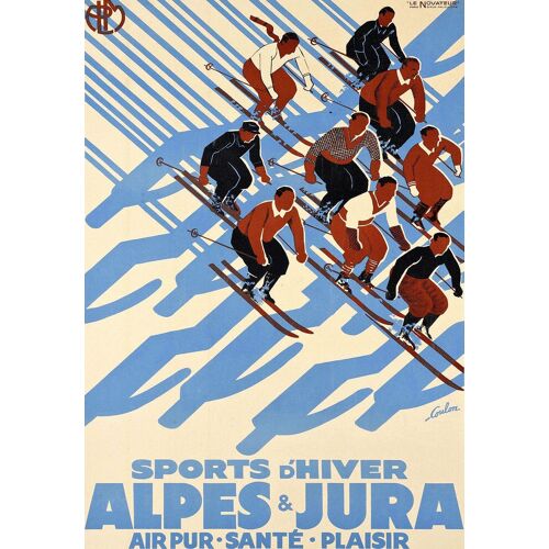 Affiche Ski Alpes Jura