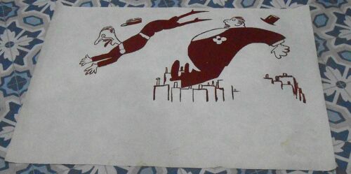 Mai 68 – Affiche Saut Dans Le Vide (Gendarme Et Politicien)