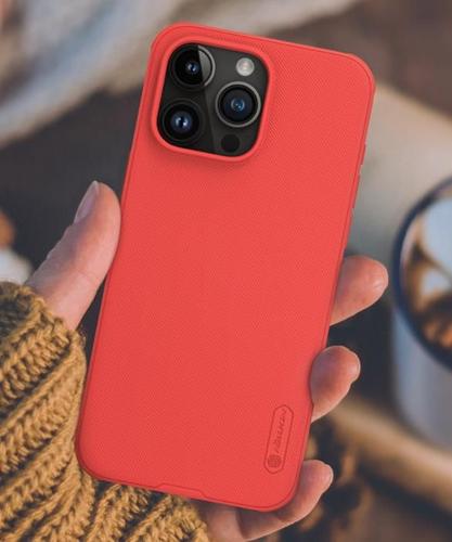 Coque Pour iphone 15,Nillkin Frosted Shield Pro case De Protection,Rouge
