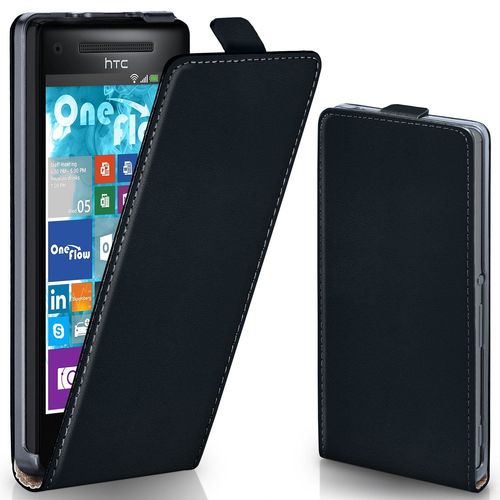 Etui Folio A Rabat Htc X8 Noir De Jais Eco-Cuir (Pu)