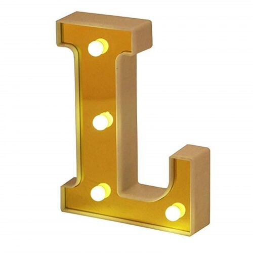 Led Lettre Lumières Signe 26 Alphabet D'or S'allument