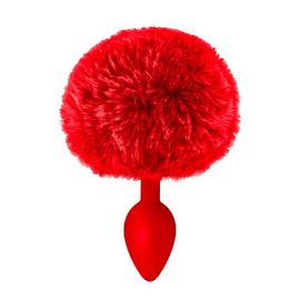 Plug Rouge Queue De Lapin Sweet Caress