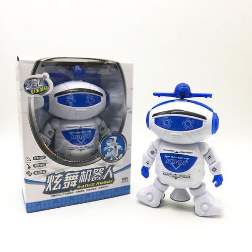 Jouets de robot marchant pour enfants - Jouet robot de danse à 360° avec lumières LED clignotantes et musique