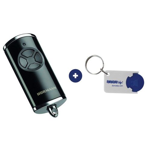 Télécommande HÖRMANN HSE 4 BS Noir brillant + 1 Porte-clés DOMOBIP
