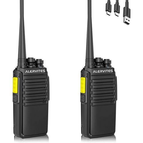 V1D Talkie Walkie Rechargeable,Portable Avec Fonction De Clonage Sans Fil Et Silencieux Numérique,Pour Restaurant,Sécurité,Noir