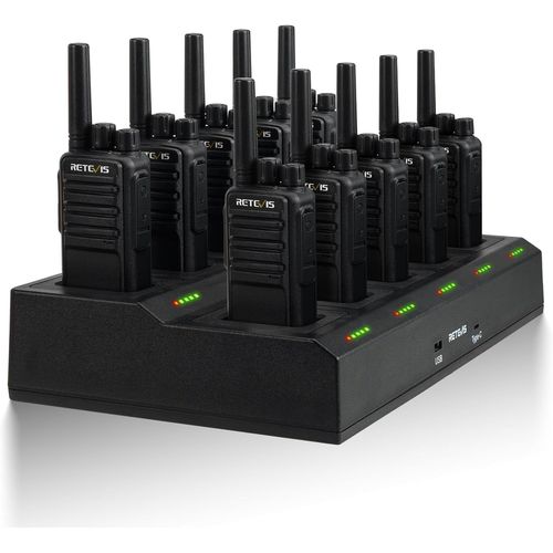 Nr610 Talkie Walkie Professionnel,Talkie-Walkie Avec Réduction Intelligente Du Bruit Ai,Chargeur 10 En 1,Charge Efficace,Talkie-Walkie Rechargeable Pour École,Usine(Noir,10 Pièces)