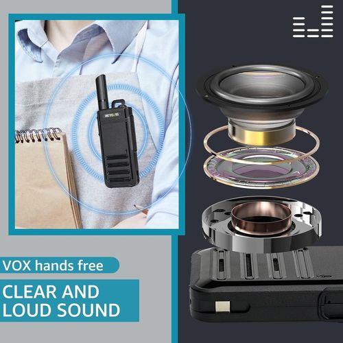 Rb639 Talkie Walkie,Talkie Walkie Rechargeable Pmr Usb-C,Talkie Walkie Professionnel Clone Sans Fil,Alarme D'Urgence,Talkie-Walkie Portable Pour L'École,Logistique (Lot De 10,Noir)