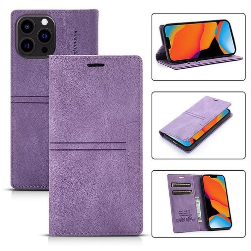 Coque Pour Iphone 11 Pro Coque Avec Porte-Carte Violet Pu Étui En Cuir Portefeuille Flip Pour Apple Iphone 5,8 Pouces