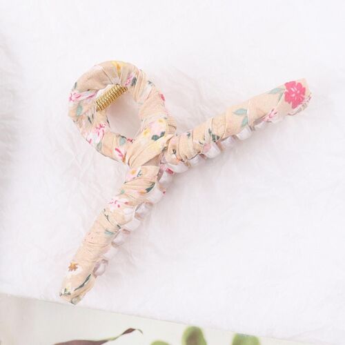 JUSCH Tissu Floral Croix Réticule Pince Couvre-Chef Arrière Tête Saisir Clip Requin Clip 3 Pièces---Rose, WZ-984R