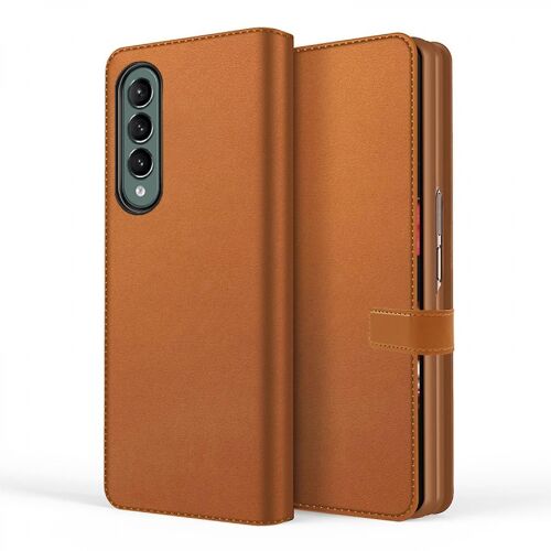 Pour Compatible Avec L¿Étui Samsung Galaxy Z Fold 3, Le Pc Dur En Cuir Pu Résistant Aux Chocs, L¿Étui De Protection Complet Anti-Empreintes Digitales Avec Fente Pour Carte Pour Samsun