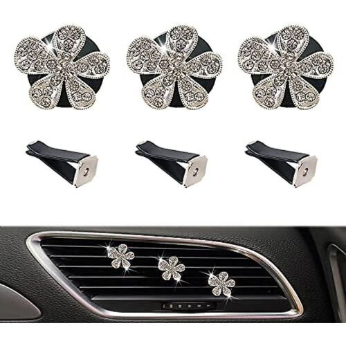Jusch Décor De Voiture Désodorisants De Voiture Pour Femmes Bling Accessoires De Voiture De Voiture Sortie D'air Décoration Bling Accessoires De Voiture Pour Femmes Aromathérapie De Voiture Grille D'a
