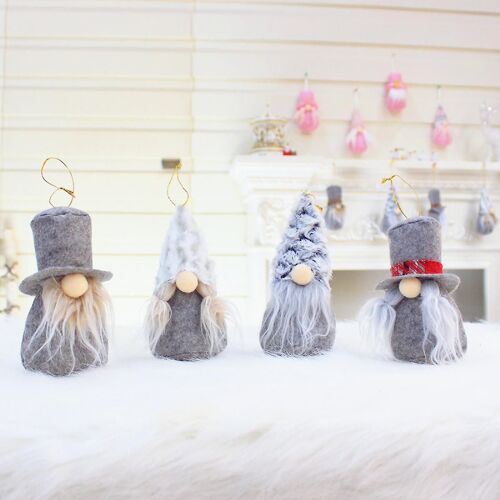 4pcs/Set Noël Gnomes Ensemble, Mini Peluche Fait Main Chiffon Poupée Père Noël Gnome En Peluche Poupée Figurine Ménage En Feutre Décoration De Vacances Décoration