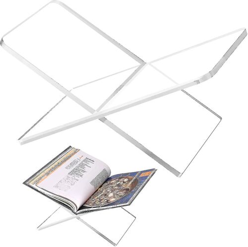 Support De Livre En Acrylique, Support De Livre En Acrylique Transparent, Ouvrir Un Grand Support D'affichage De Livre Transparent Robuste Stand De Lecture Livre D'art