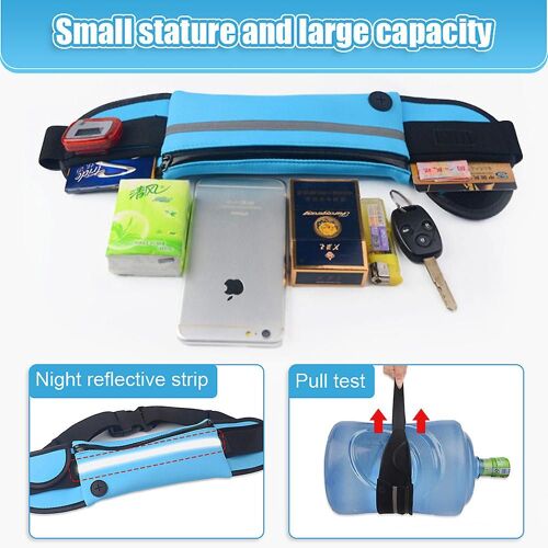 Sac De Taille En Cours D'air Fanny Sac De Ceinture En Plein Air Pack De Téléphone Portable Pour Hommes Femmes En Cours D'exécution Jogging Course Pochette Hydratation Sac De Cyclisme