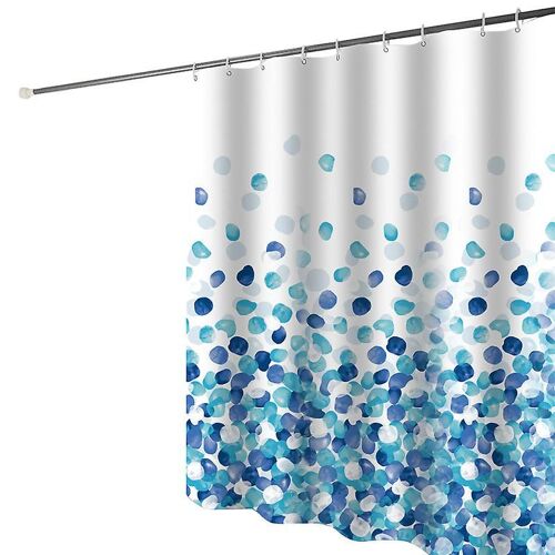 Rideau de douche, 2000 x 180 cm, polyester, lavable en machine, rideau de baignoire pour salle de bain