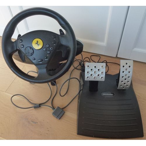 Thrustmaster Ferrari Challenge Racing Wheel - Ensemble Volant Et Pédales - Filaire - Pour Sony Playstation 2, Ps One, Sony Playstation