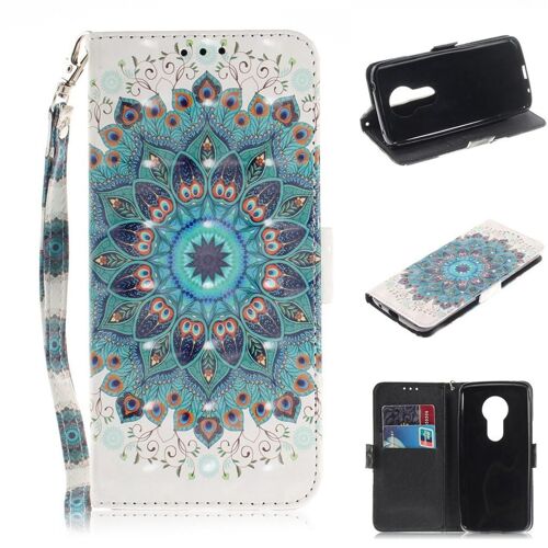 Motorola Moto E5 Plus Coque, SATURCASE Beau 3D Motif PU Cuir Magnétique Flip Portefeuille Support Porte-carte Protecteur Coque Housse Étui avec Dragonne pour Motorola Moto E5 Plus (TD-3)