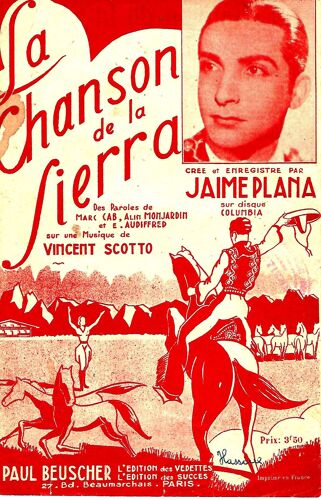 La Chanson De La Sierra. Jaime Plana. A 36