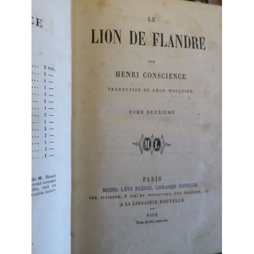 Le Lion De Flandre En 2 Tomes
