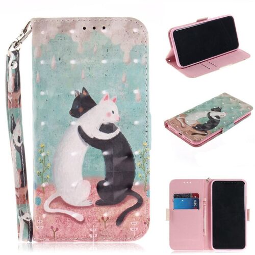 Apple Iphone X / Xs Coque, Saturcase Beau 3d Motif Pu Cuir Magnétique Flip Portefeuille Support Porte-Carte Protecteur Coque Housse Étui Avec Dragonne Pour Apple Iphone X / Xs (Td-5)