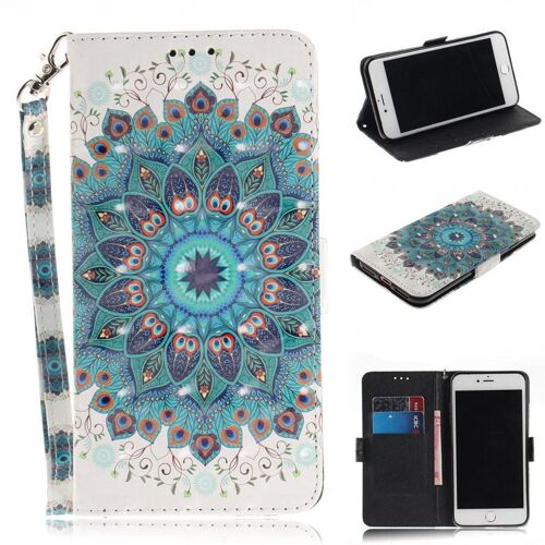 Apple Iphone 7 Plus / 8 Plus Coque, Saturcase Beau 3d Motif Pu Cuir Magnétique Flip Portefeuille Support Porte-Carte Protecteur Coque Housse Étui Avec Dragonne Pour Apple Iphone 7 Plus / 8 Plus (Td-3)