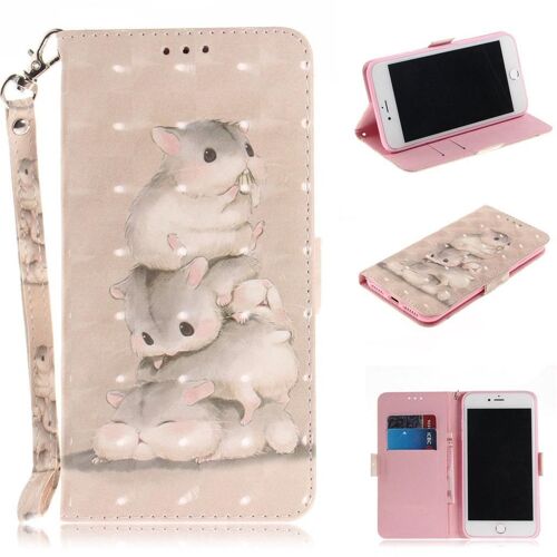 Apple Iphone 7 Plus / 8 Plus Coque, Saturcase Beau 3d Motif Pu Cuir Magnétique Flip Portefeuille Support Porte-Carte Protecteur Coque Housse Étui Avec Dragonne Pour Apple Iphone 7 Plus / 8 Plus (Td-7)
