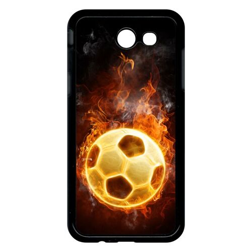 Coque - Foot Flamme - Compatible Avec Samsung Galaxy J3 (2017) - Plastique - Bord Noir