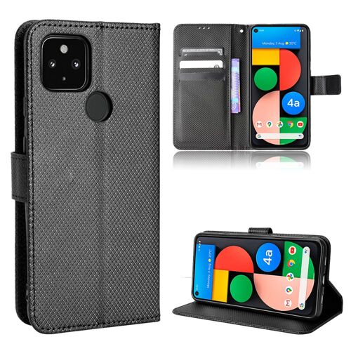 Coque Google Pixel 4A 5G,Etui pour Google Pixel 4A 5G,Coque en cuir pour Google Pixel 4A 5G,Convient a Etui la Google Pixel 4A 5G,Noir