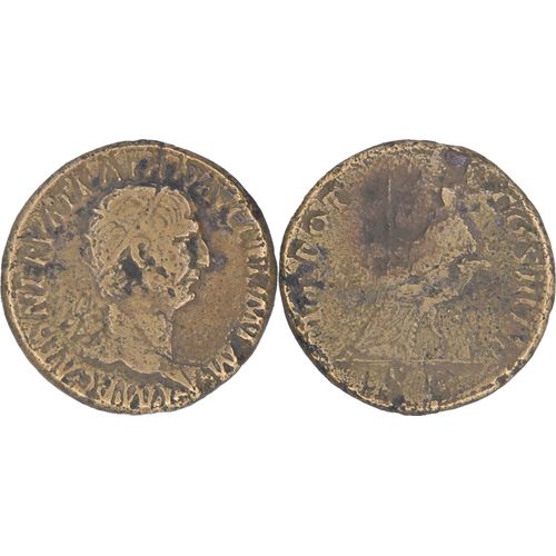 Rome - Dupondius - Trajan - 100 Ad - Abundantia - Portrait De Nerva - Ric.411 - 17-023