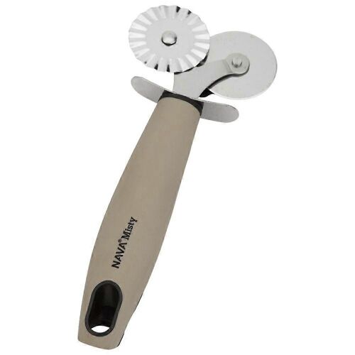 Ustensiles de cuisine avec lames en acier lisses et ondulées pour pâtes