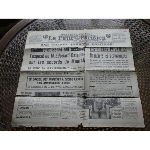 Le Petit Parisien Du 5 Octobre 1938