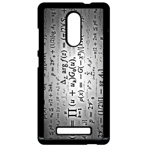 Coque Xiaomi Redmi Note 3 - Calcul Pi Math Fond Argent - Noir