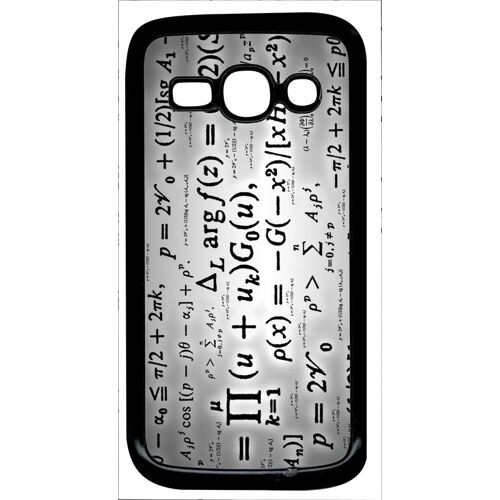 Coque pour smartphone - Calcul pi math fond argent - compatible avec samsung Galaxy Ace 3 - Plastique - bord Noir