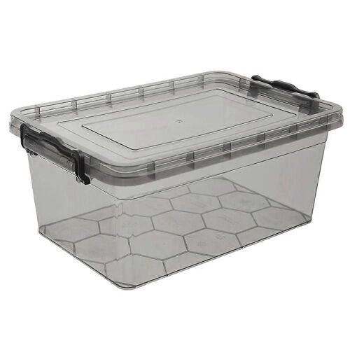 Boîte de rangement 9L avec couvercle et clips étanches, sans danger pour les aliments
