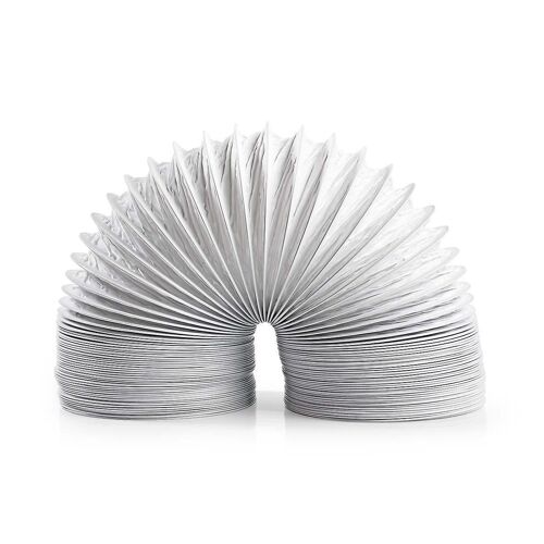 Tuyau de sortie d'air PVC | 100 millimètres | 1,50 m | Convient pour : Ventilation de l'air / Sèche-linge | Blanc