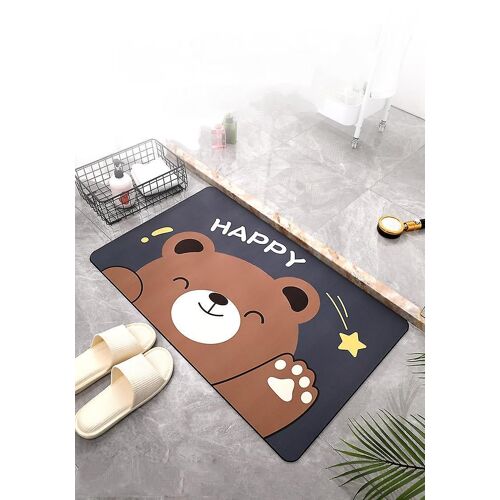 Tapis De Douche Super Doux Absorbant De Bande Dessinée Salle De Bain Antidérapant Lavable En Machine, Adapté À La Porte/Cuisine/Salle De Bain/Buanderie/Chambre À Coucherfoodie Friend40*