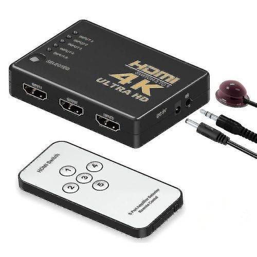 Commutateur Hdmi 4k, commutateur Hdmi intelligent à 5 ports, séparateur, prend en charge 4k