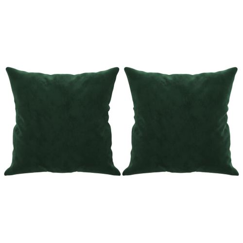 Coussins Décoratifs 2 Pcs Vert Foncé 40x40 Cm Velours