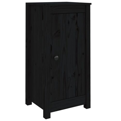 vidaXL Buffets 2 pcs Noir 40x35x80 cm Bois massif de pin