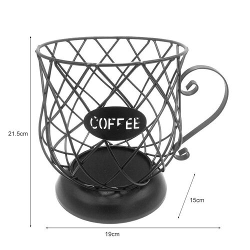 Panier à Capsules De Café Creux Multifonction De Grande Capacité, Tasse De Stockage De Pulvérisation D'or De Galvanoplastie De Fil De Fer Créatif Antirouille