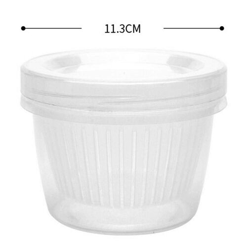 Boîte De Rangement Hermétique Pour Aliments Frais, Organiseur De Cuisine Pour Réfrigérateur, Stockage Rond Pour Gingembre, Ail, Oignon, Réfrigérateur