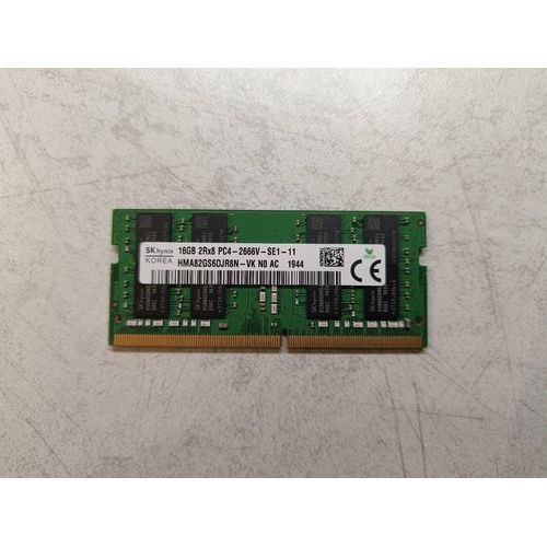 SK HYNIX 16Gb 2Rx8 PC4-2666V-SE1-11 HMA82GS6DJR8N-VK N0 AC