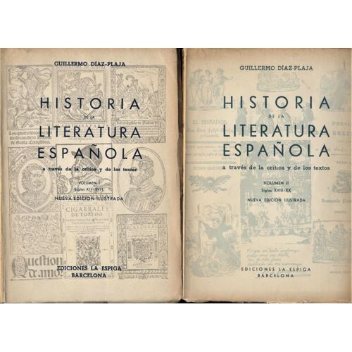 Historia De La Literatura Española - Vol 1: Siglo Xii - Xvii - Vol 2: Siglo Xviii - Xx