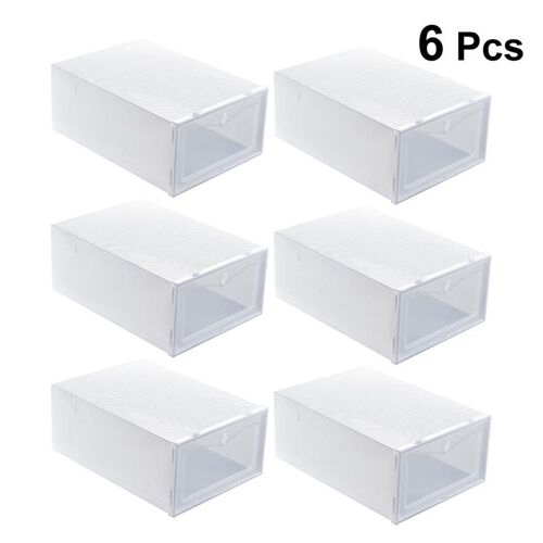 Boîtes à Chaussures épaisses, 6 Pièces , Boîte De Rangement Anti Poussière Pour Chaussures, Boîte En Plastique étanche, Conteneur Organisateur De Chaussures