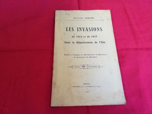 Les Invasions De 1814 Et De 1815 Dans Le Département De L'ain