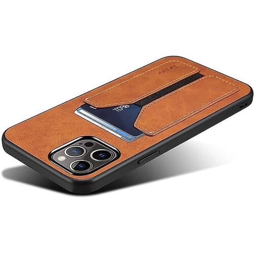 Coque pour iPhone 12 Pro,Étui portefeuille en cuir PU avec porte-carte de crédit Étui de protection ultra mince pour iPhone 12 Pro 6,1 pouces (marron)