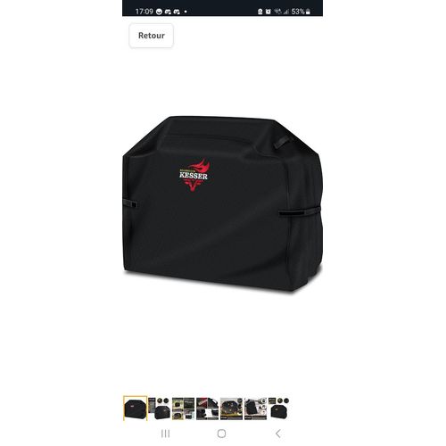 KESSER® BBQ Premium Housse de Barbecue Barbecue à gaz Couverture de Barbecue Couvercle résistant aux intempéries - pour barbecues Weber, Brinkmann, Housse de Protection, Le Noir, 132 x 66 x 109 cm