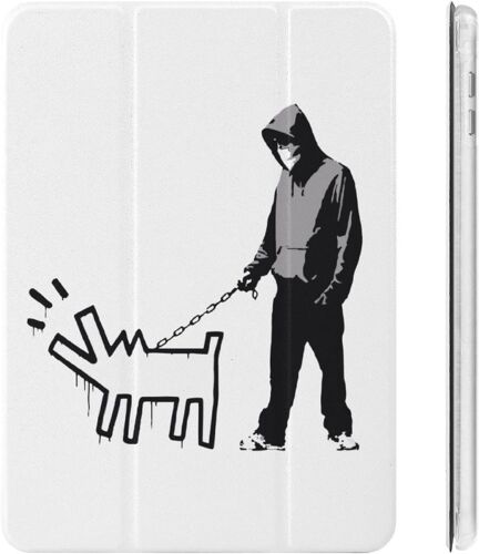 Banksy Banksy Keith Ring Ipad 2020 (10.2in) Étui Avec Porte-Stylo Antichoc Mise En Veille/Réveil Automatique À Trois Volets Housse De Protection Transparente Personnage D'anime