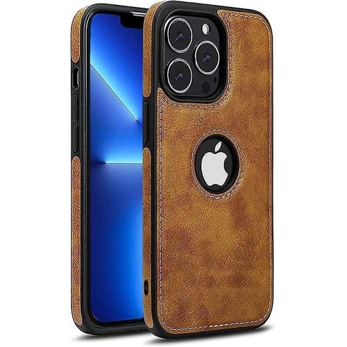 Compatible avec l¿étui hybride en cuir TPU de qualité supérieure pour iPhone 13 Pro (marron)